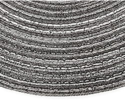 Set van 8 grijze ronde tafelmatten en onderzetters - 4 grote placemats 36 cm en 4 kleine onderleggers 18 cm - decoratie voor binnen en buiten eettafel