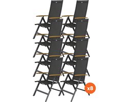 Set van 8 - Hartman Napoli verstelbare stoel - Teak