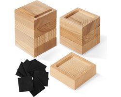 Set van 8 Houten Meubelverhogers - Verstelbaar en Antislip voor Bed en Bank