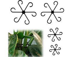 Set van 8 - Klimplantensteunen - Kunststof klimrekken - Herbruikbare steunstangen voor bloemen en planten - Klimplanten - Hulpmiddelen voor plantengroei - Zwart