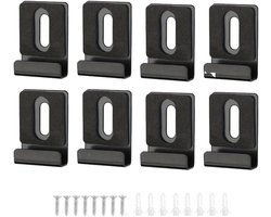 Set van 8 Metalen Spiegelclips voor Wandmontage, Stevige Bevestigingshaken voor Spiegels, Foto's en Billboards met Rubberen Pads
