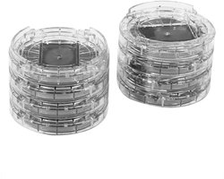 Set van 8 Meubelverhogers - Antislip Bedverhogers voor Bedpoten, Tafel en Stoelen - Stapelbare Plastic Lifters (Transparant)