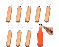 Set van 8 Multicolor Plastic Flesopeners, Ideaal als Cadeau voor Mannen, Perfect voor Feestjes en Barbecues