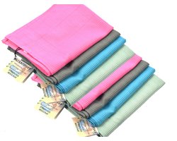 Set van 8 Professionele Poleerdoeken | 100% Streeploos | Pluisvrij | Voor Glazen | Spiegels en Ramen | 42 x 68 cm | Machinewasbaar | Verschillende Kleuren | Hoogwaardige Polyester/Polyamide Stof