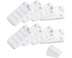 Set van 8 Stuks Plastic Wedges en Rubber Tafelshims voor Stapelbare Meubelniveauers en Stabilisatie