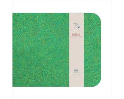 Set van 8 Vilt Onderzetters voor Eettafel (33x45 cm) - Groen Mos Kleur