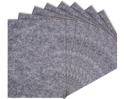 Set van 8 Vilt Pads voor Meubelpoten, 20 x 16 cm, 5 mm Dikte, Beige Vilt Beschermers voor Vloeren en Meubels, Snijbare Vilt Pads
