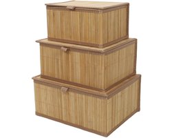 Set van afsluitbare manden in drie maten TILVA