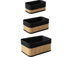 Set van bamboe opbergmanden VINNO