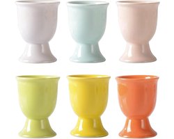 Set van porseleinen eierdopjes - 6 stuks - stijlvolle ontbijttafel