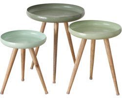 Set van salontafels Masdour, mangohout