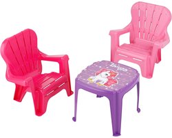 Set van Tafel en 2 Stoelen voor Kinderen – Ruimte voor Snacks, Tekeningen en Spelletjes – Geschikt voor Binnen en Buiten – Handig en Duurzaam