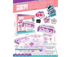 Set voor het maken van vriendschapsarmbandjes voor kinderen vanaf 7 jaar – inclusief alle benodigdheden voor 8 sprankelende armbandjes met strass-steentjes plus een opbergbakje en handig gereedschap het knutselproces is netjes eenvoudig en schoon