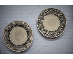 Set wandschalen handgemaakt - Binga Basket Ø 50 /49 cm - Tonga wandschalen - Muurdecoratie - Bohemain - Tonga wandbord - wanddecoratie Boho Ibiza stijl - Muurschaal - Zimbabwe (17)