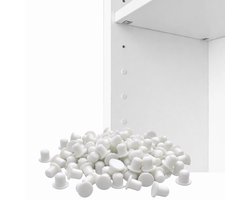 set wit – ca. 220 afdekdoppen voor boorgaten, afdekstoppen en schroefafdekking – compatibel met IKEA Platsa/KLEPPSTAD/Billy rekaccessoires – Ø 3,4 mm voor meubels