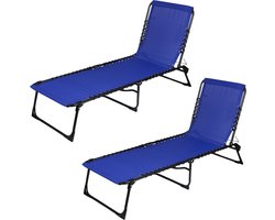 SET X 2 MARINEBLAUWE LIGBEDDEN 187X56XH26/85CM