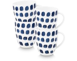 Set/4 Mugs with Ear Painted 250ml