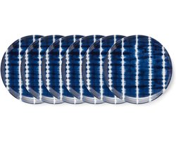Set/6 Plates Tie-Dye 12cm