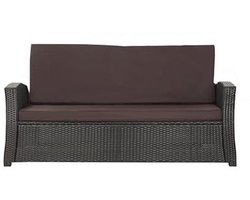 Setgarden® Bankkussen, polyrotan, zitkussen, comfortabele zitkussens voor tuinbanken, perfecte kussens voor je tuinbank of schommelbank, bruin, 160 x 60 x 50 cm