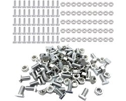 Sets met moeren en bouten van aluminium voor broeikas, broeikasschroeven voor bouw, reparatie van kassen, bevestiging voor broeikas, aluminium profiel, fotovoltaïsch