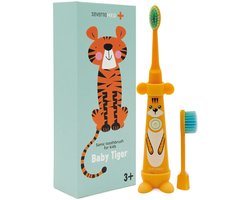 SEVERNO Med BABY TIGER - Elektrische Tandenborstel - Sonic Technologie - Veilig voor Kinderen - Inclusief 2 Opzetstukken