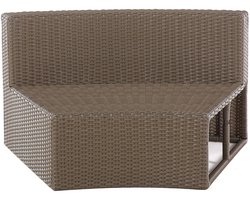 SEVERO - Loungeset voor 9 - Donkerbruin - PE rotan