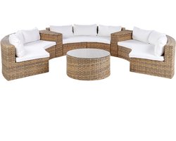 SEVERO - Loungeset voor 9 - Goudbruin - PE rotan