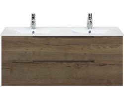 Seville Badmeubelset 120 cm - 2 Laden Tabacco Edge Greep - Wastafel Enjoy Dubbel