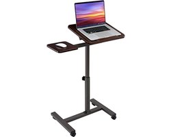 Seville Classics Airlift XL Mobiele tafel - pneumatisch in hoogte verstelbaar - van aluminium - 71 x 50 cm