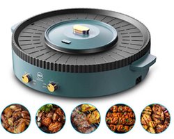 SEZGoods 2-in-1 Chinese Hotpot & Koreaanse BBQ - Partypan - Roestvrij staal