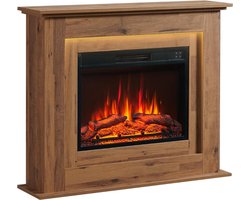 Sfeerhaard Elektrisch - Tafelhaard voor Binnen & Buiten - Sfeerhaarden met Schouw - 25 x 100 x 82cm