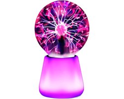 Sfeernachtlamp Met USB-Aansluiting En Aanraakbediening 7 Kleuren LED Plasma Lamp Voor Feest En Woondecoratie Ideaal Voor Slaapkamer Woonkamer Keuken Of Als Tafellamp