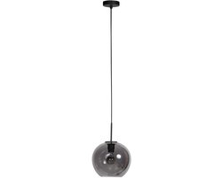 Sferio Zwarte Hanglamp Ø25 cm - Hoogteverstelbaar - Glas en Metaal - Mexlite