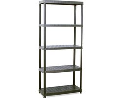 Sfree Kunststof Stellingkast – 5 Lagen – 80x40x175 cm – TÜV Gecertificeerd – Zware Opbergrek tot 250 kg – Duurzaam Gerecycled Plastic – Voor Garage, Keuken of Badkamer