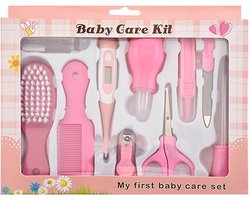 SFT Products Baby Verzorgingsset - Newborn - Newborn Care Set - Baby Borstel - Kraamcadeau - Baby Manicure - Roze