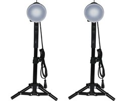 SH Image Draaibare LED-lamp - Fotografie Licht Led Lamp - 37Cm Statief Stand Photo Studio Tafel Verlichting - 2 Stuks