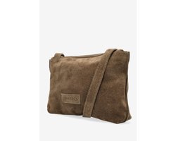 Shabbies Amsterdam Kleine Crossbodytas / Schoudertas Dames - Leer - Festival Big - Taupe