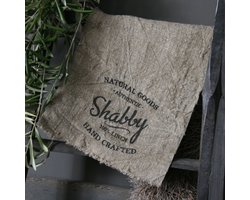 Shabby doek 30 x45 cm - Decoratieve shabby doek met opdruk Shabby - Shabby doek - Landelijk sober stoer.