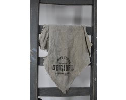 Shabby doek 45x45 cm 100% linnen Original - Shabby doek met opdruk Original - Landelijke decoratie doek - Sober stoer.