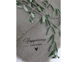 shabby doek Happiness - sfeervol- stoer sober- wonen- woondecoratie- binnen- interieur