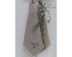shabby doek Happiness zeil oog- sfeervol- stoer sober- wonen- woondecoratie- binnen- interieur