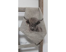 shabby doek hooglander donker- stoer sober wonen- sfeervol- interieur- woondecoratie