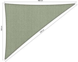 Shadow Comfort® Driehoek 90° schaduwdoek - UV Bestendig - Zonnedoek - 3,00 x 4,00 x 5,00 CM - Moonstone Green