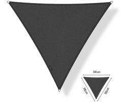 Shadow Comfort® gelijkzijdige Driehoek Schaduwdoek - UV Bestendig - Zonnedoek - 300 x 300 x 300 CM - Carbon Black