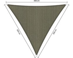 Shadow Comfort® Gelijkzijdige driehoek schaduwdoek - UV Bestendig - Zonnedoek - 300 x 300 x 300 CM - Desert storm