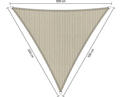 Shadow Comfort® Gelijkzijdige driehoek schaduwdoeken - UV Bestendig - Zonnedoek - 300 x 300 x 300 CM - Sahara Sand