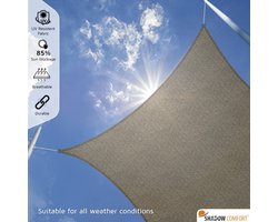 Shadow Comfort - Mystic - schaduwdoek rechthoekig - afmeting 3x5 meter - kleur Sand