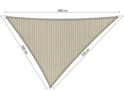 Shadow Comfort® Ongelijkzijdige Schaduwdoek - UV Bestendig - Zonnedoek - 300 x 350 x 400 CM - Sahara Sand
