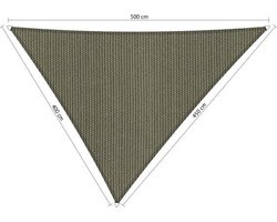 Shadow Comfort® Ongelijkzijdige Schaduwdoek - UV Bestendig - Zonnedoek - 350 x 400 x 450 CM - Desert Storm