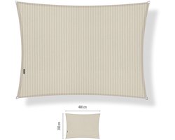 Shadow Comfort® rechthoekige Schaduwdoek - UV Bestendig - Zonnedoek - 300 x 400 x CM - Sahara Sand